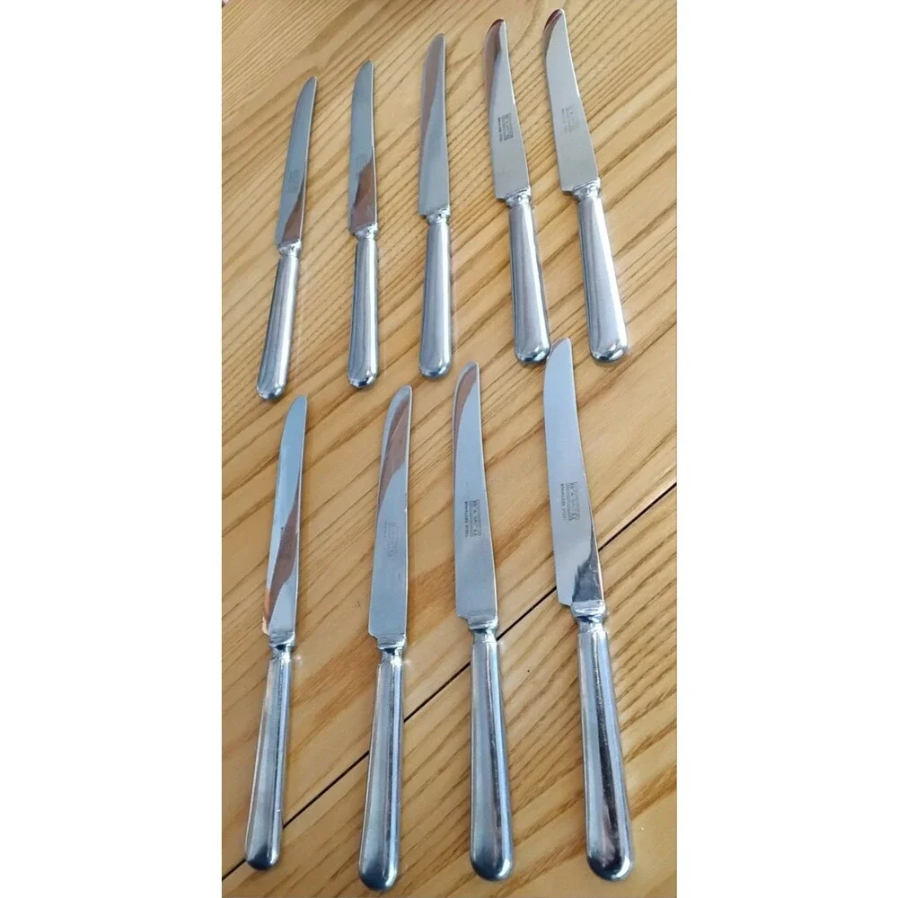 Vintage STA-BRITE Stainless Steel Knives High Quality Stainless Set Of 9